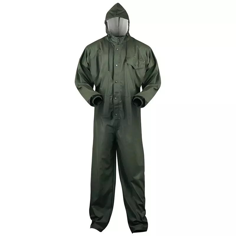 PU spray coverall olive green size XL