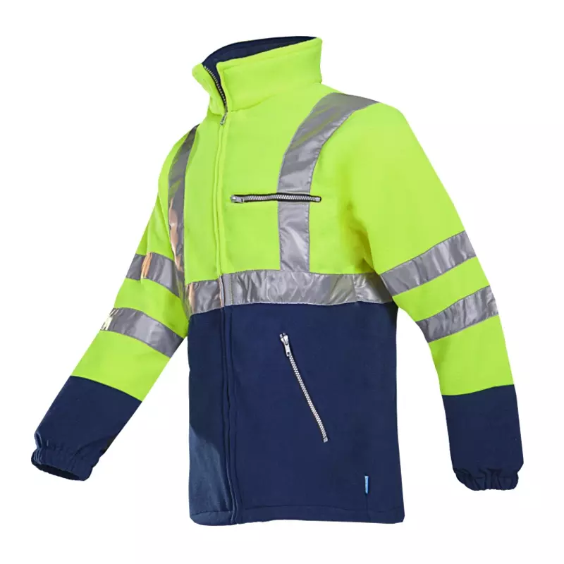 Veste polaire haute visibilité Sioen Kingley 497ZA2T01, jaune fluo/bleu marine, taille 3XL