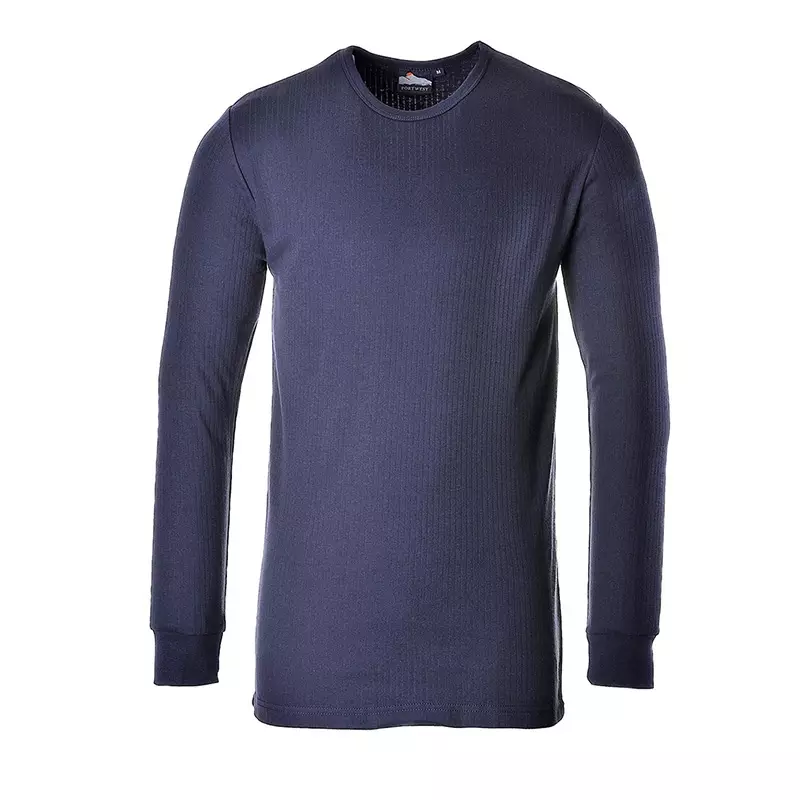 T-shirt thermique Portwest B123 à manches longues, bleu marine, taille L