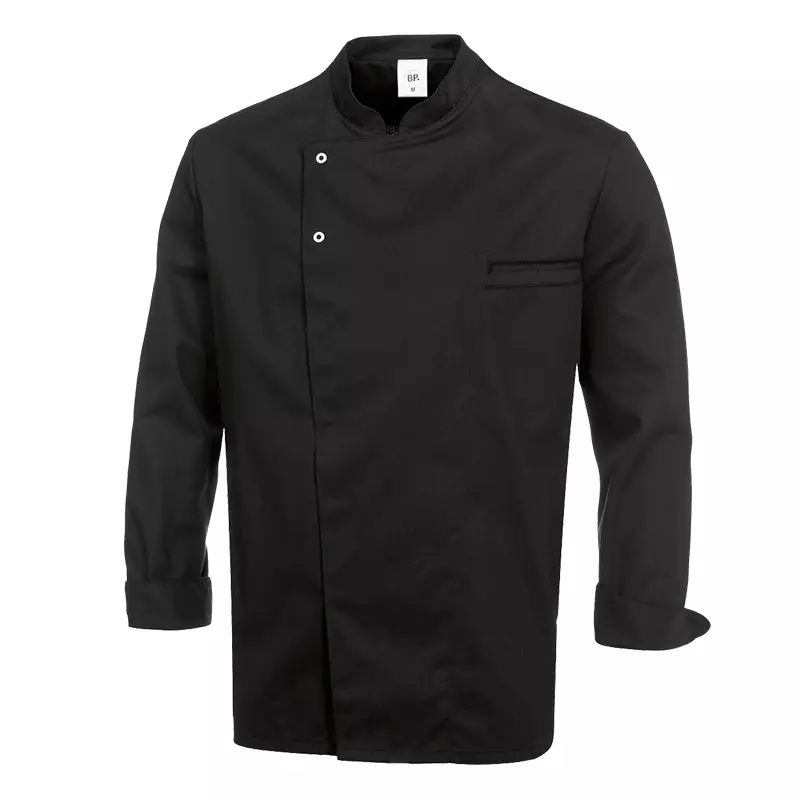 Veste de chef noire à manches longues, taille L, référence BP 1547-400-21