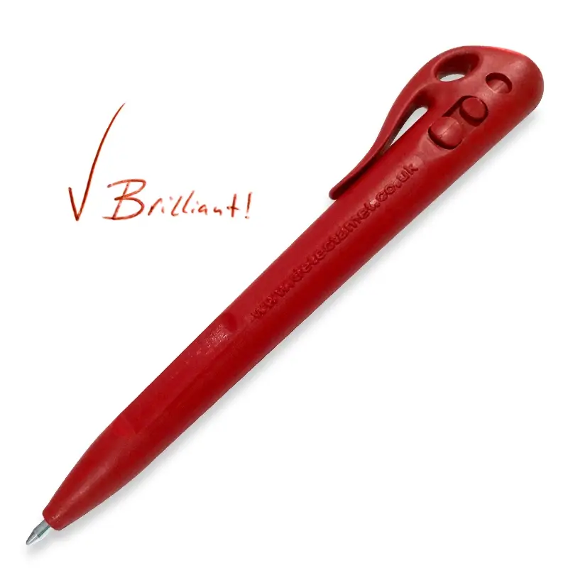 Detectamet Elephant Tufftip pen detecteerbaar met clip rood