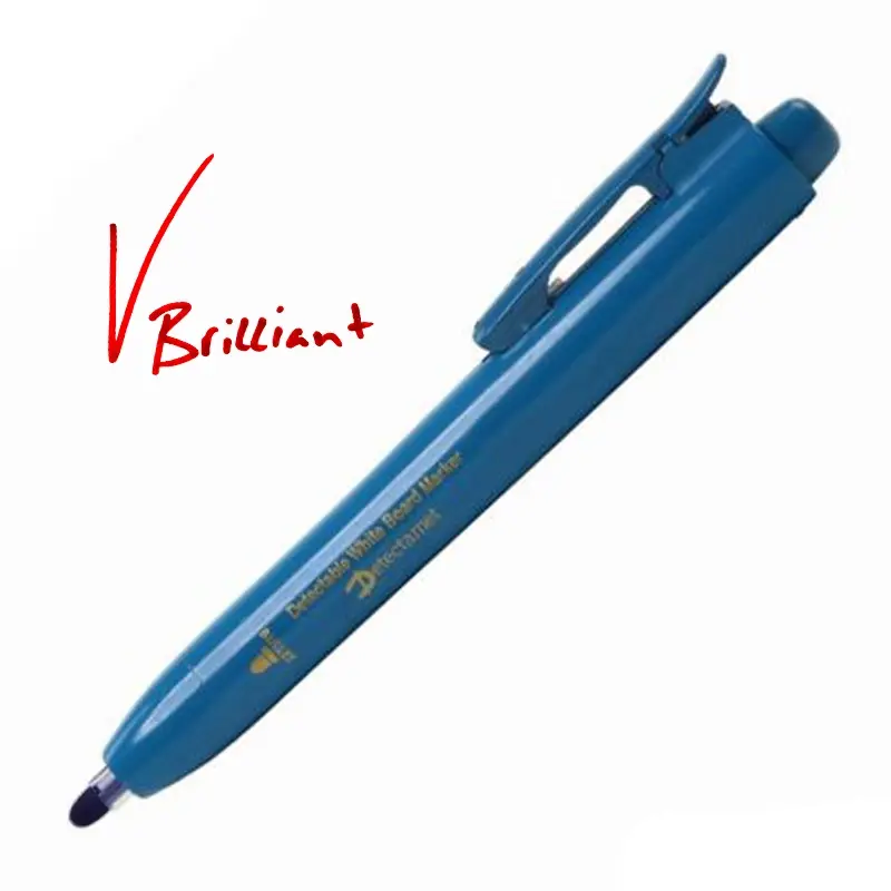 Whiteboard marker clickable round tip red ink