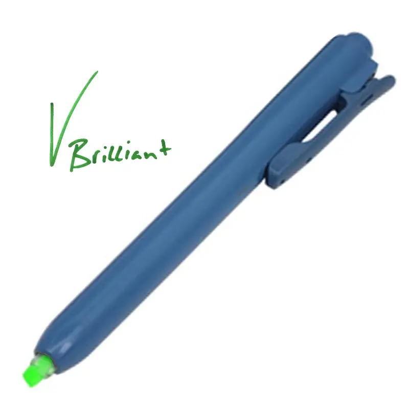 Surligneur Detectamet à clic, encre fluorescente verte détectable