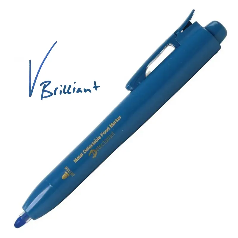 Detectamet food marker detectable click-in round tip blue ink