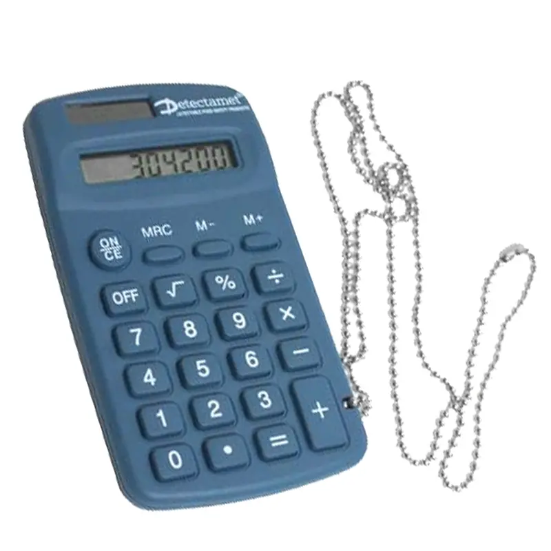 Rekenmachine handmodel zonne-energie met veiligheidsketting
