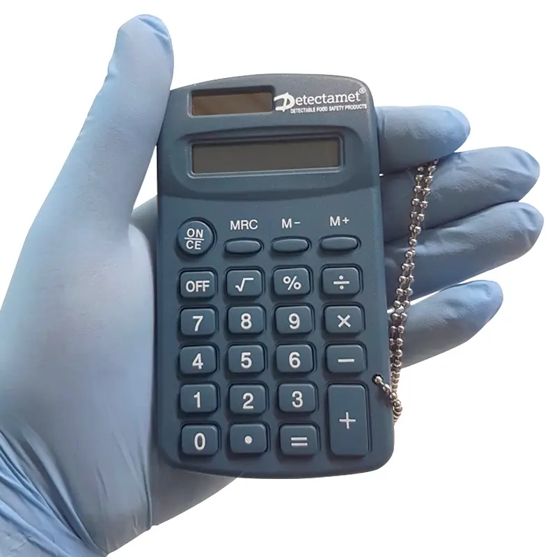 Rekenmachine handmodel zonne-energie met veiligheidsketting