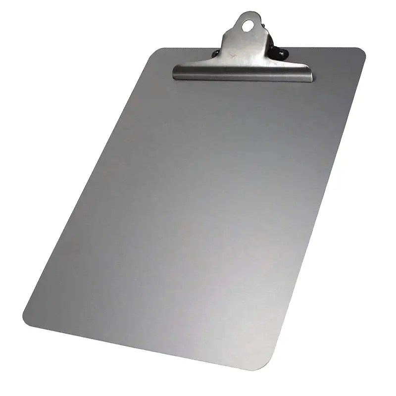 Detectamet klembord RVS A4 staand met zware clip RVS