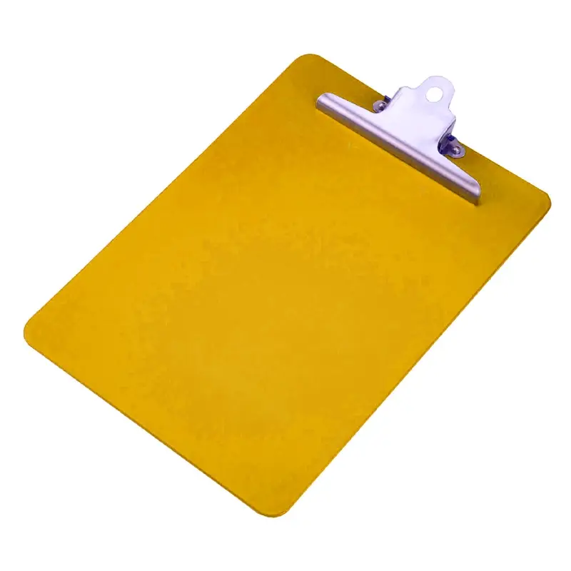 Klembord PP A4 staand met zware RVS clip oranje