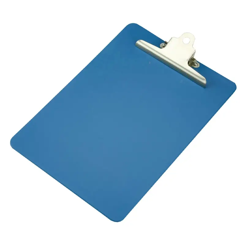 Detectamet klembord A4 staand detecteerbaar PP zware clip RVS blauw