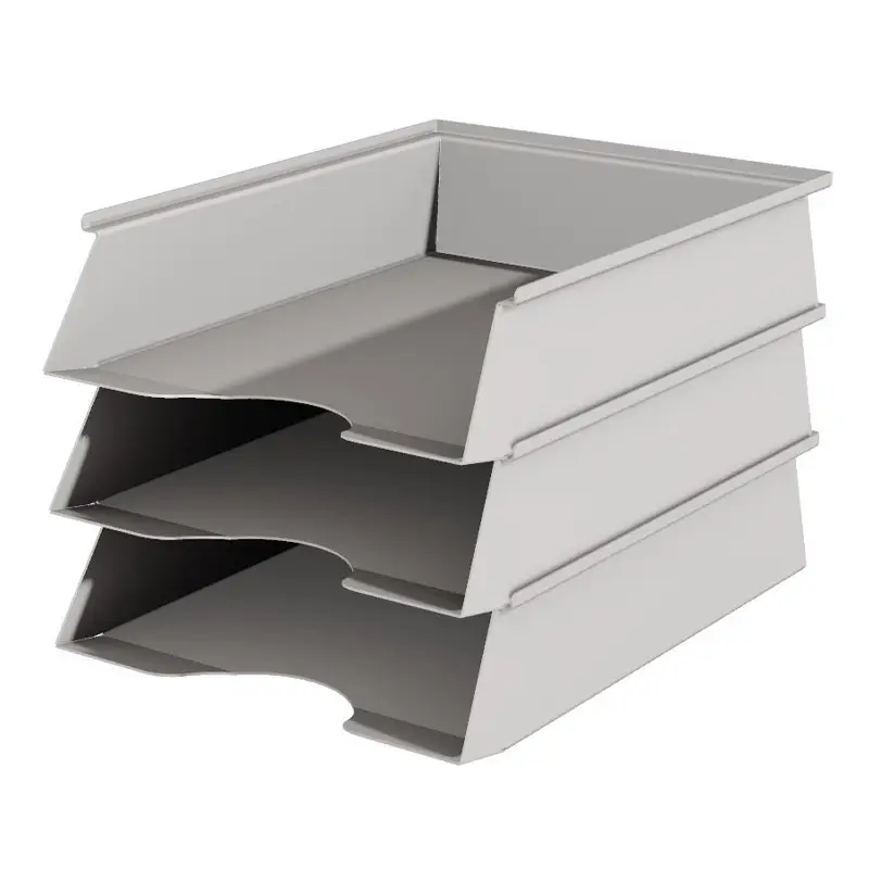 Plateau à courrier A4 en acier inoxydable 304 microbillé, coins soudés