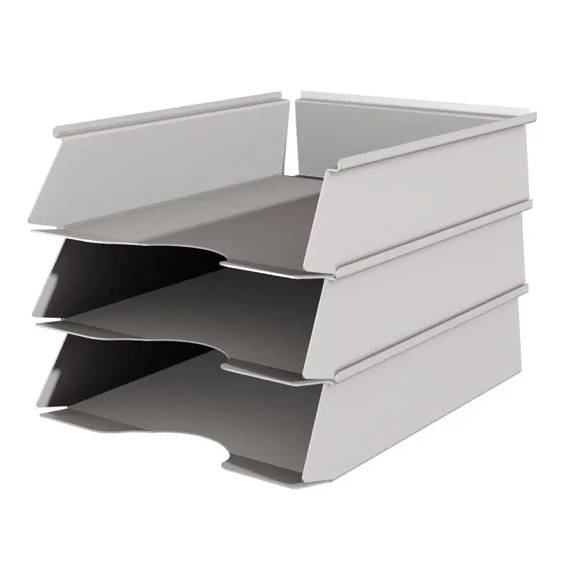 Letter tray A4 Stainless Steel 304 polished corners open