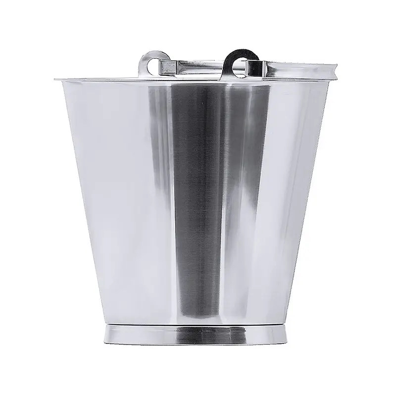 Bucket with reinforced bottom Stainless Steel 18/10 10 liters