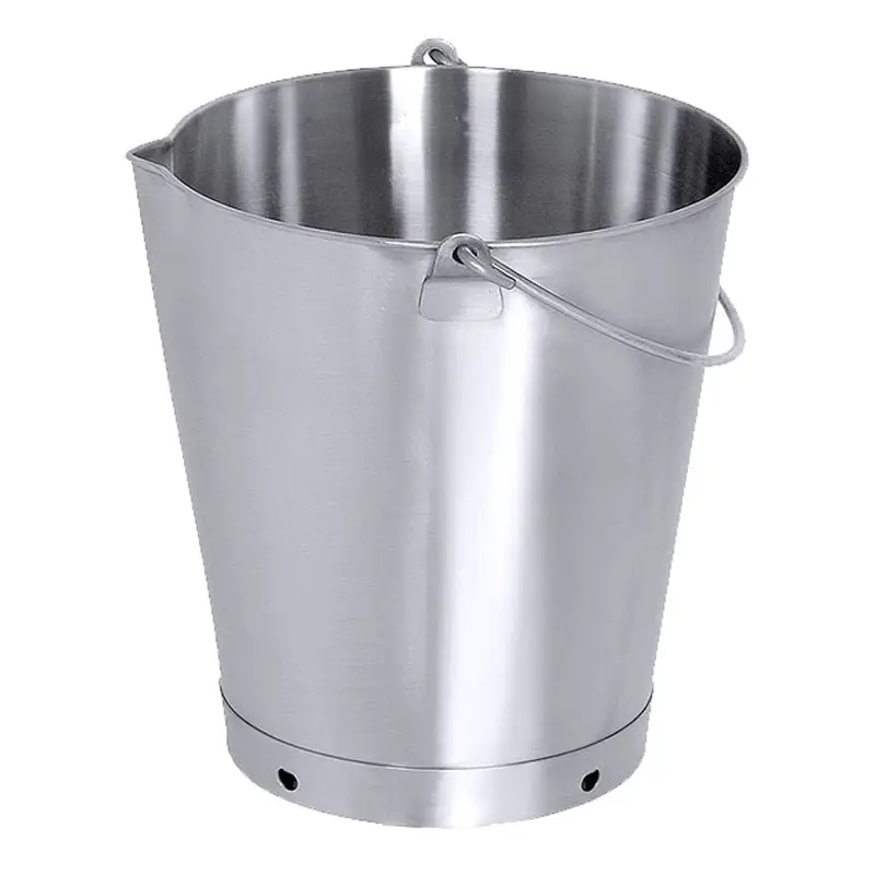 Emmer met schenktuit RVS 18/10 10 liter