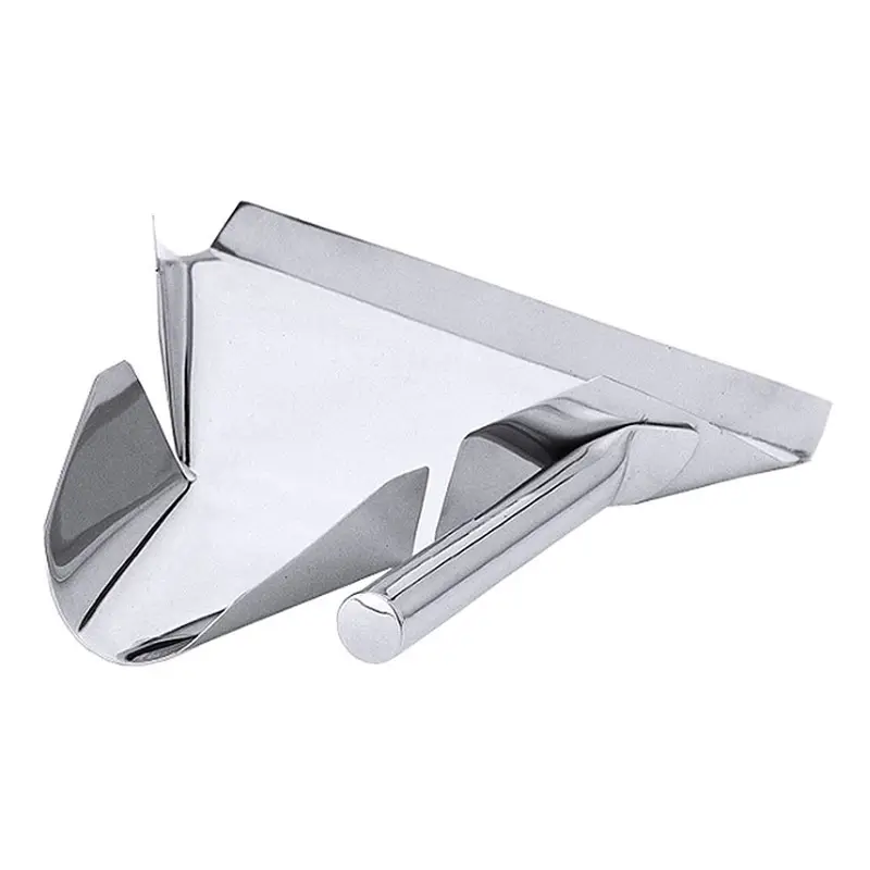 French fry scoop with handle, right-handed, stainless steel 18/10, 14x14 cm
