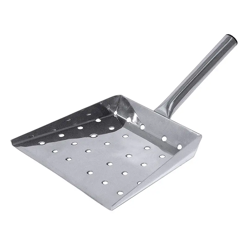 Frietschep geperforeerd ø8 mm RVS 215x175 mm