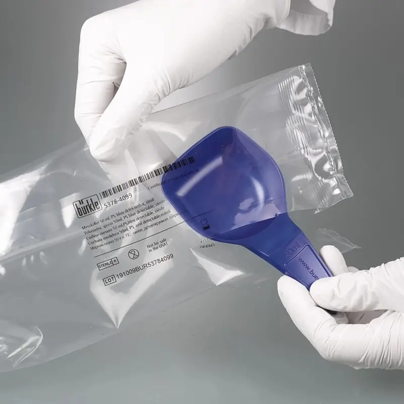 Cuillère doseuse stérile détectable PS 5 ml bleue