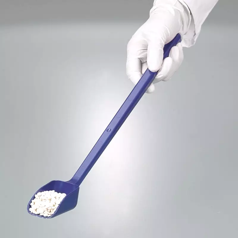 Bürkle sample scoop detectable sterile PS long handle blue 50 ml