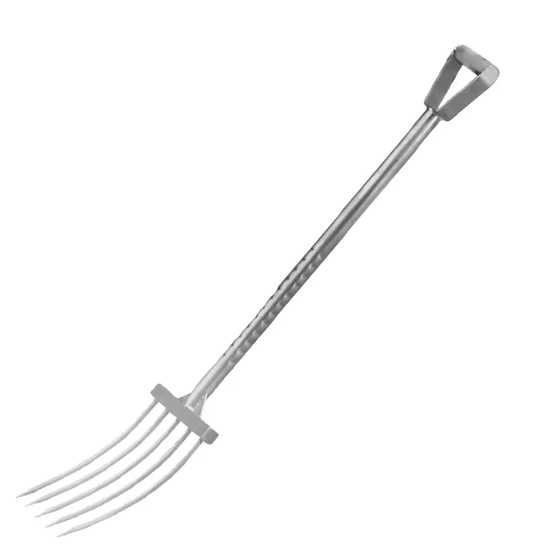 Stainless steel rake with D-handle 1080 mm handle