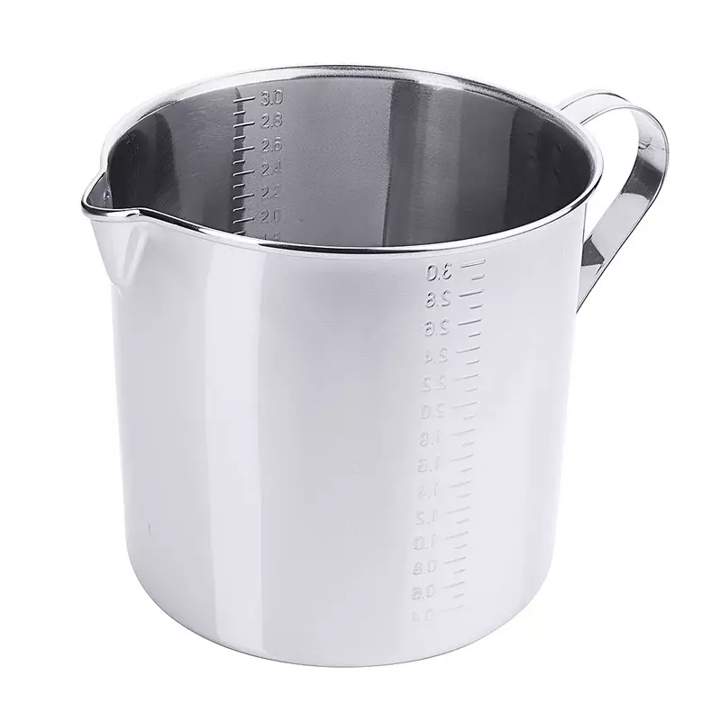 Measuring cup with graduations and pouring spout Stainless Steel 18/10 3.2 l