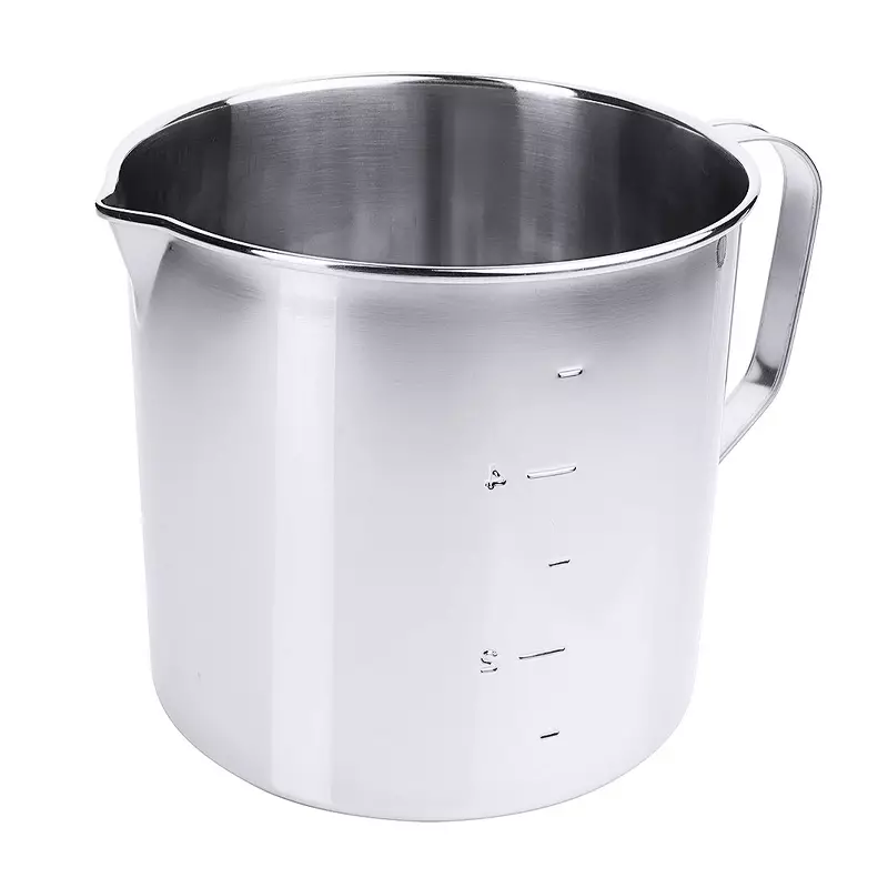 Maatbeker met maatverdeling en schenktuit RVS 18/10 5,0 l