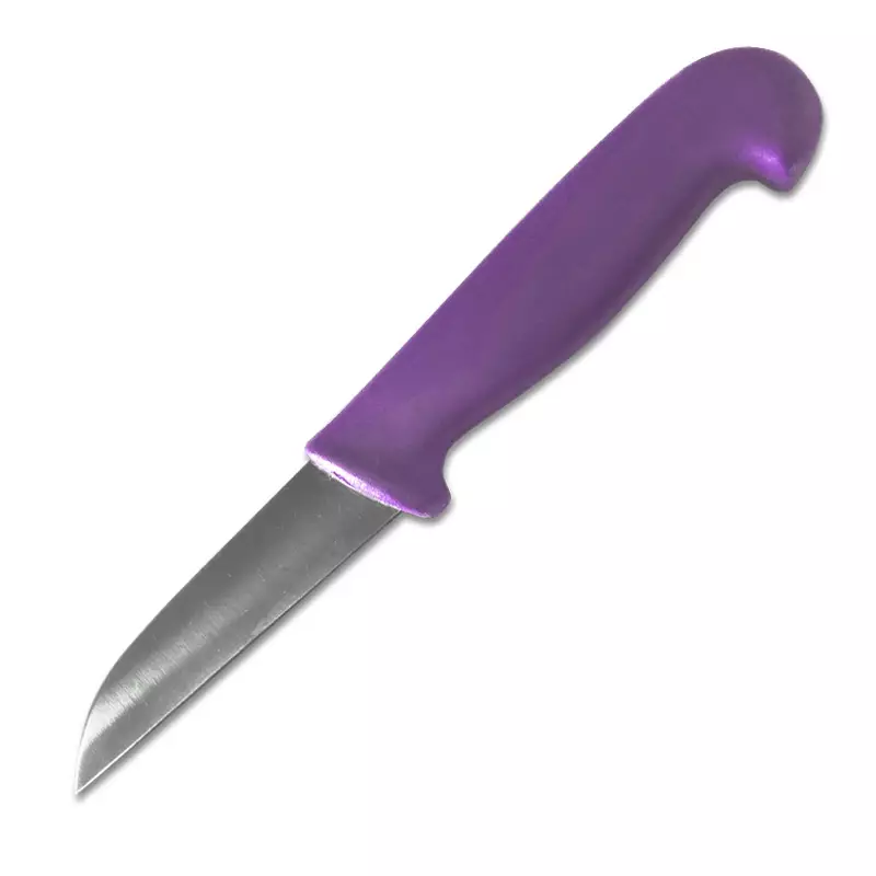 Vegetable knife detectable straight blade 9 cm purple