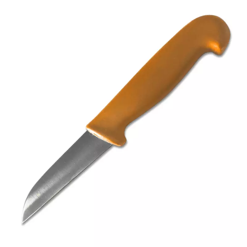 Vegetable knife detectable straight blade 9 cm orange