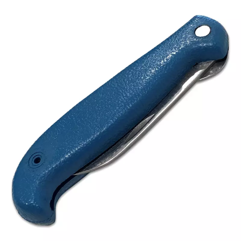 Detectamet zakmes detecteerbaar lambsfoot lemmet 55 mm blauw