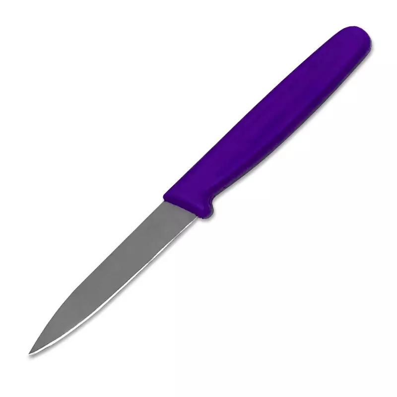 Peeling knife detectable 7 cm purple