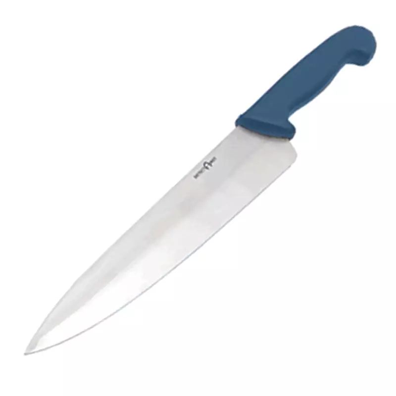 Couteau de chef détectable 25 cm bleu