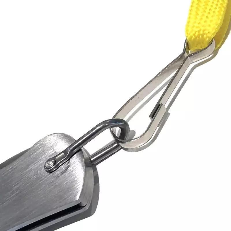Couteau de poche en acier inoxydable avec anneau de suspension/cordon, lame incurvée de 65 mm
