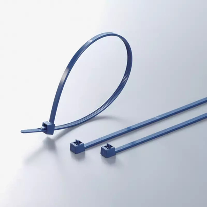 Resealable detectable cable tie 250x4.6 mm blue