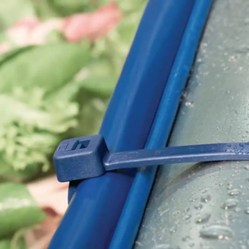 Resealable detectable cable tie 250x4.6 mm blue