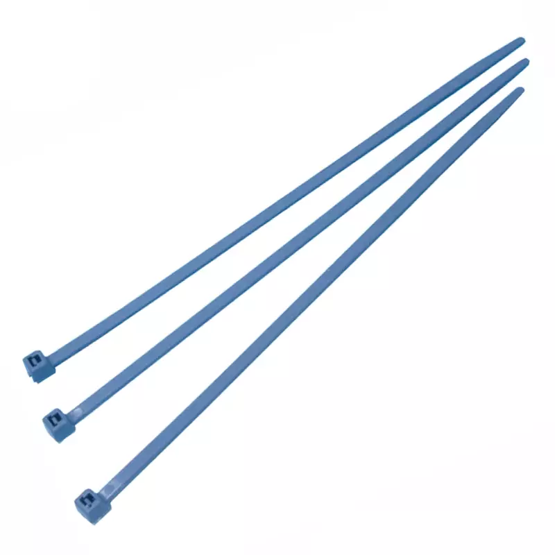 Resealable detectable cable tie 250x4.6 mm blue