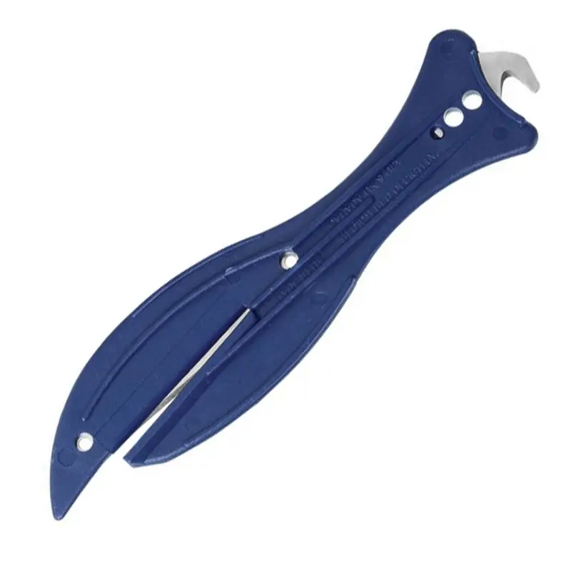 Couteau de sécurité à lame crochet détectable SK108 bleu