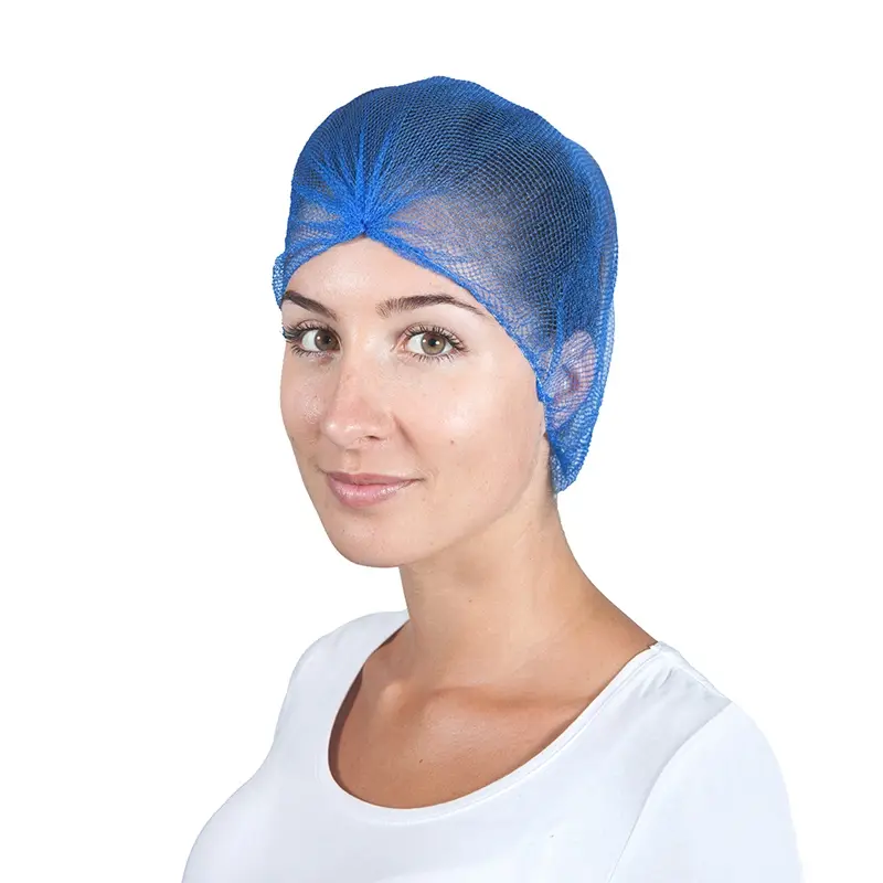 Filet à cheveux jetable Detectamet détectable 55 cm micro-maille extra fine bleu