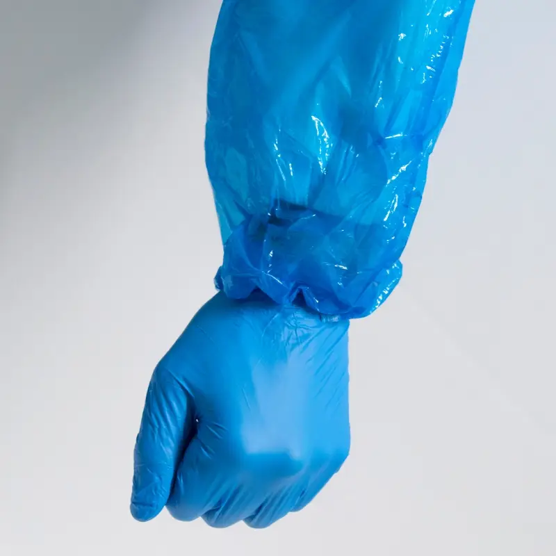 Hycare disposable oversleeve detectable PE 30 µm blue