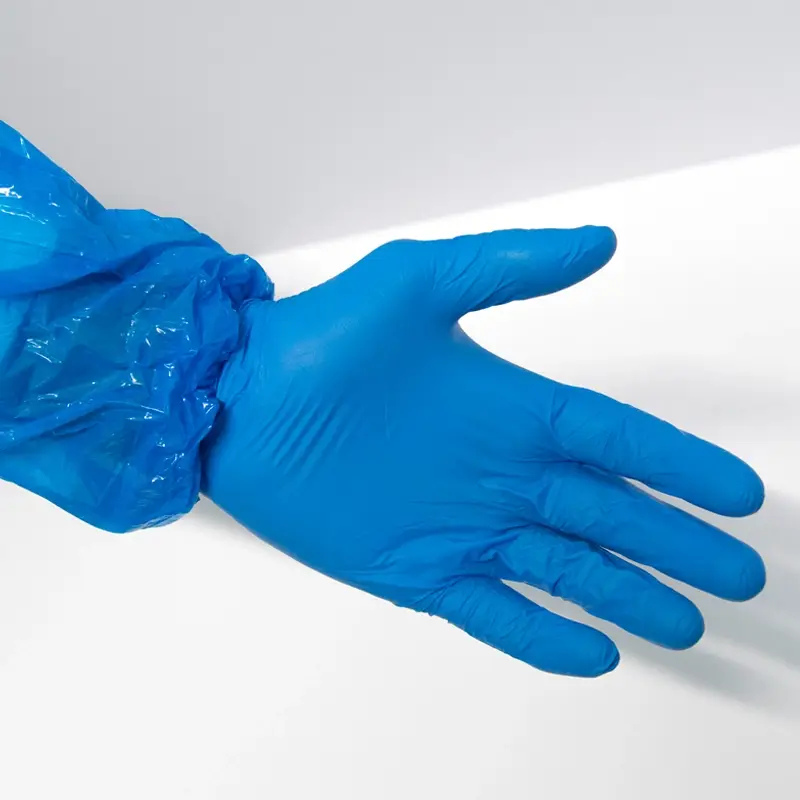Hycare disposable oversleeve detectable PE 30 µm blue