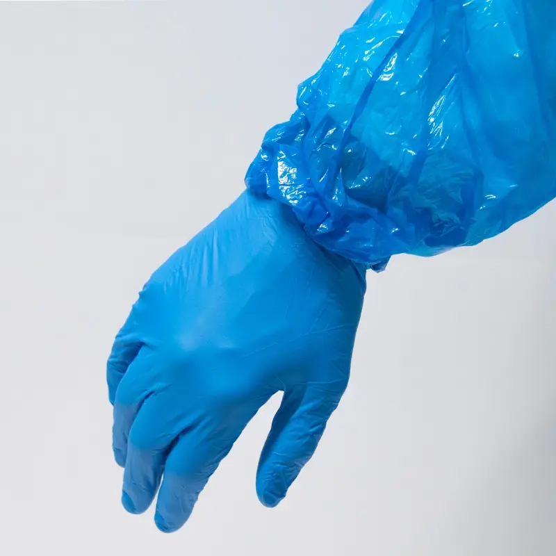 Hycare disposable oversleeve detectable PE 30 µm blue