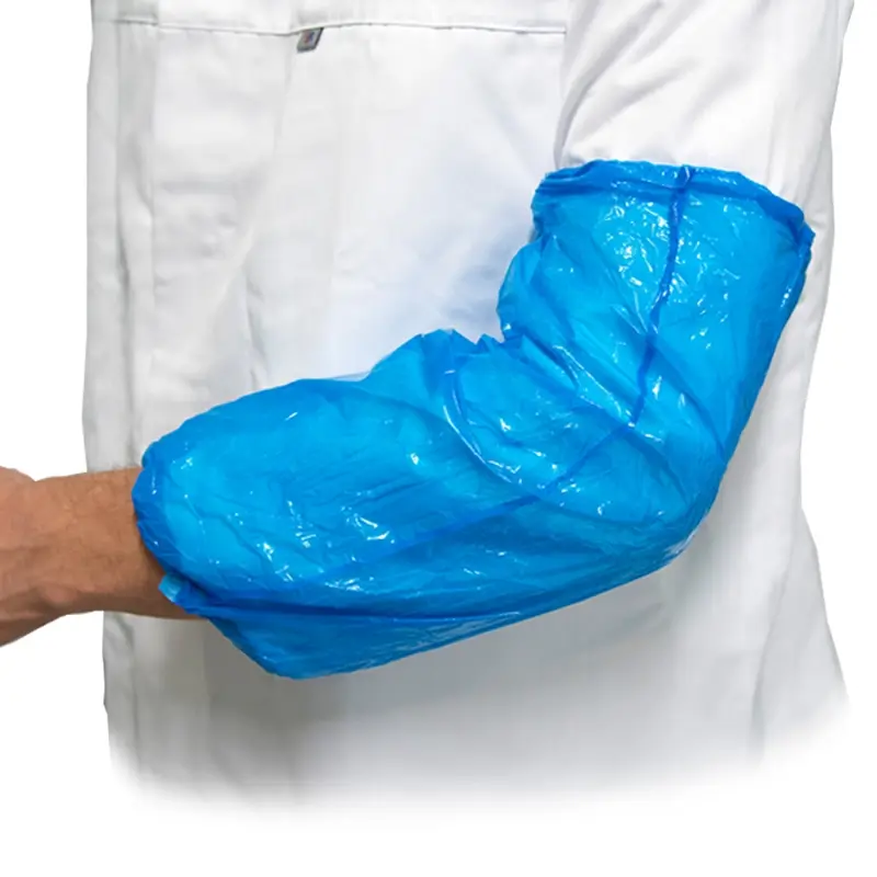 Hycare disposable oversleeve detectable PE 30 µm blue