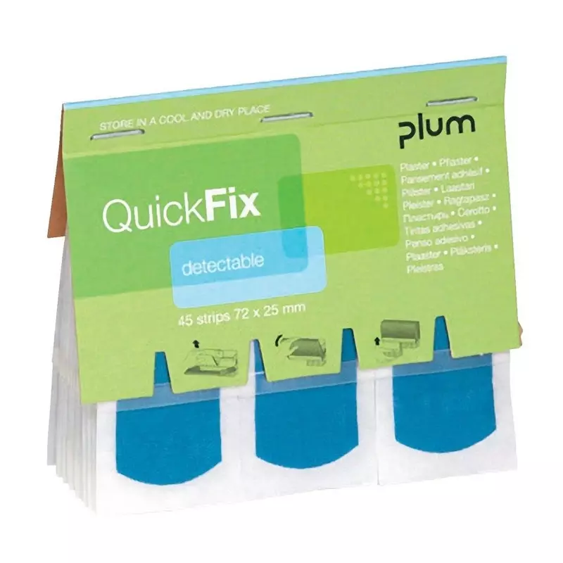 Pansements adhésifs Plum QuickFix 5513 72 x 25 mm bleus