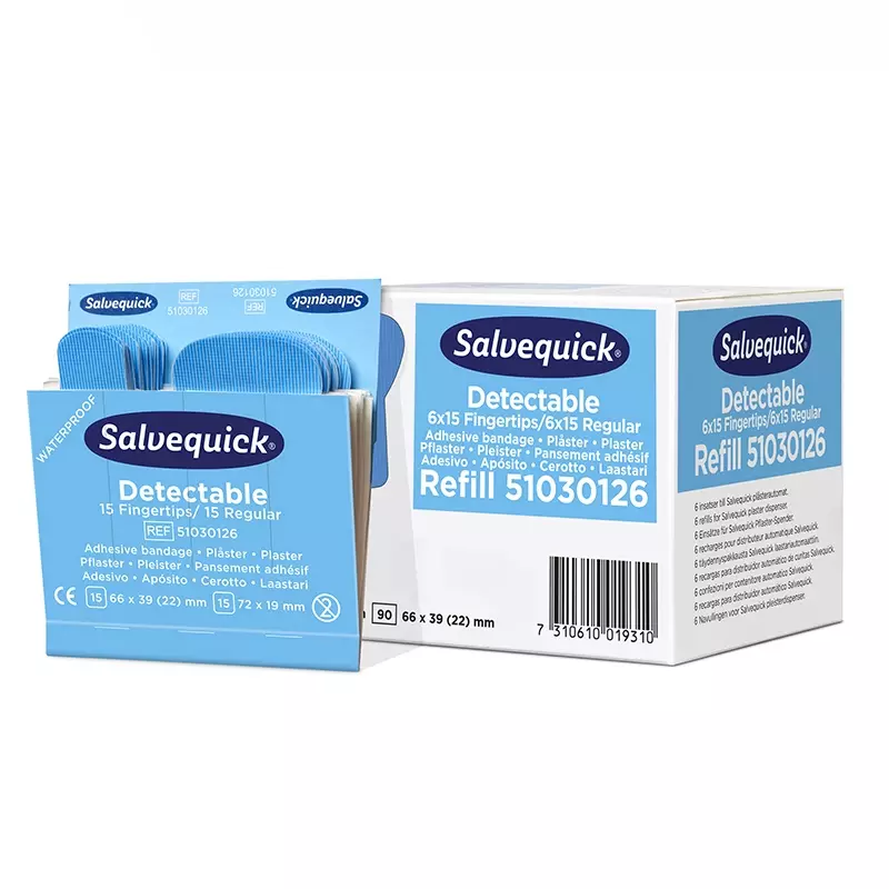 Cederroth Salvequick 51030126 pleisters detecteerbaar blauw