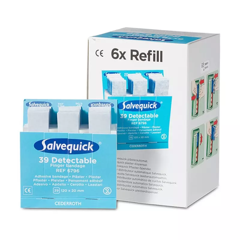 Cederroth Salvequick 6796 pleisters detecteerbaar blauw