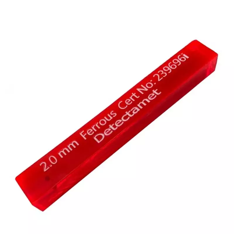Metaaldetectie teststick FE 2.0 mm 100x12x10 mm rood
