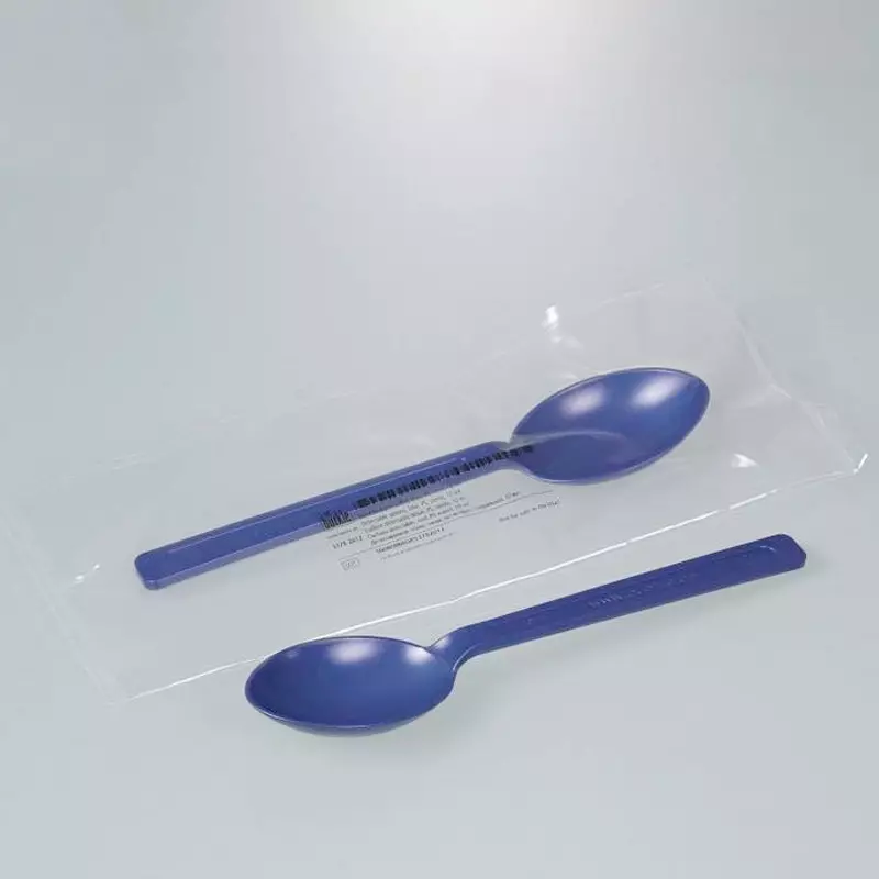 Cuillère échantillon stérile détectable PS 127 mm 2,5 ml bleue