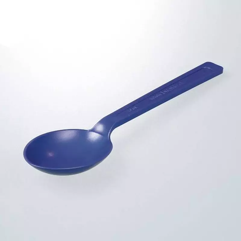 Cuillère échantillon stérile détectable PS 127 mm 2,5 ml bleue