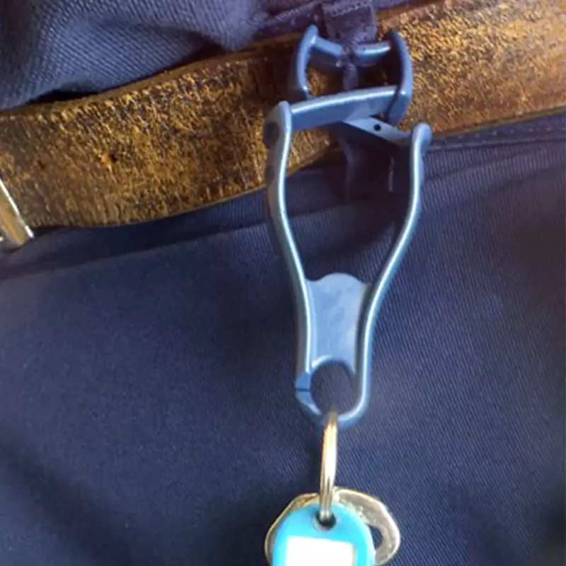 Pince de sécurité détectable par clip de ceinture bleu