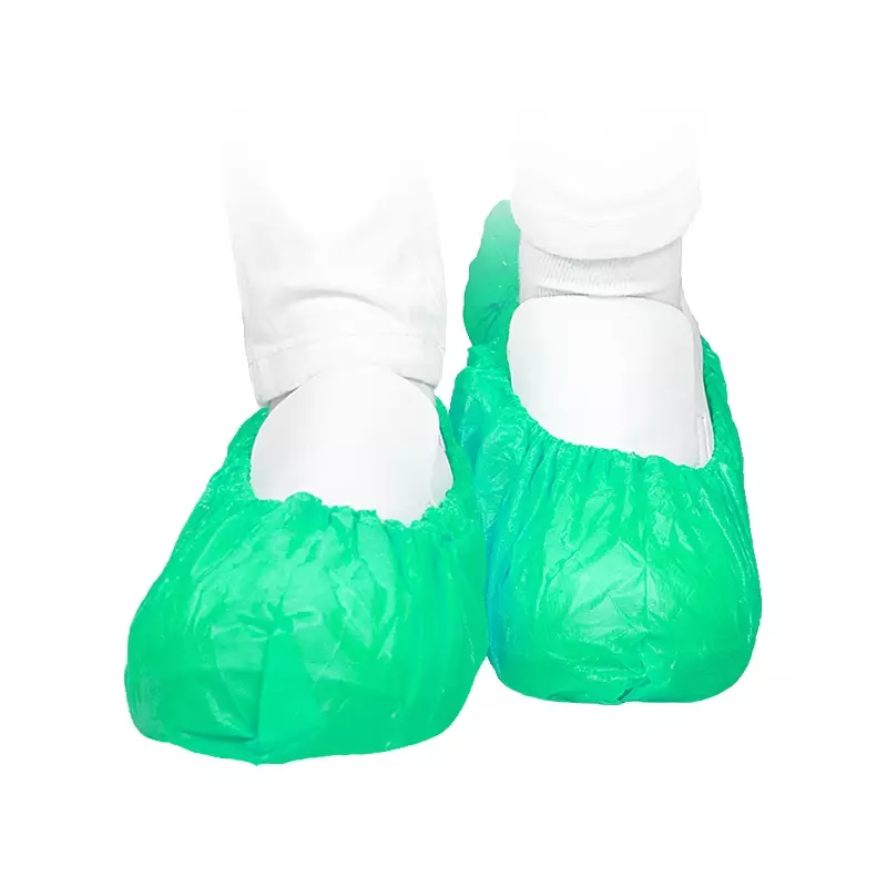 Surchaussure jetable Hycare en polyéthylène 40 µm, 41 x 15 cm, verte