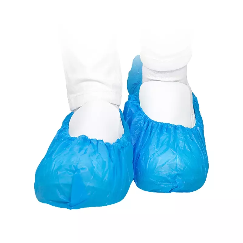 Surchaussure jetable Hycare en polyéthylène 40 µm, 41 x 15 cm, bleue
