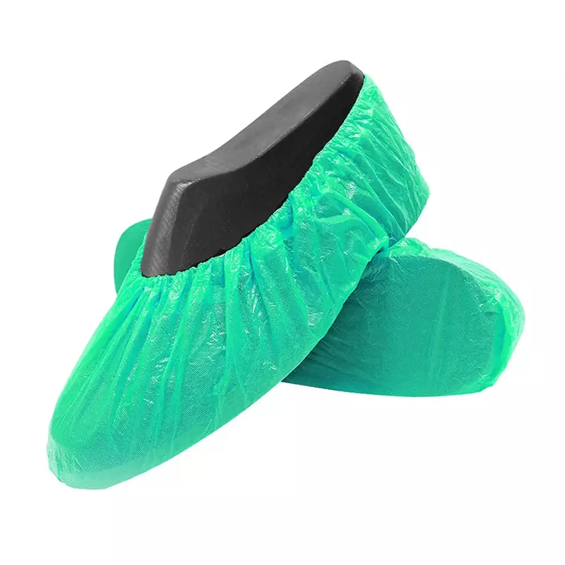 Hycare disposable overschoen geruwd 75 mu polyethyleen groen