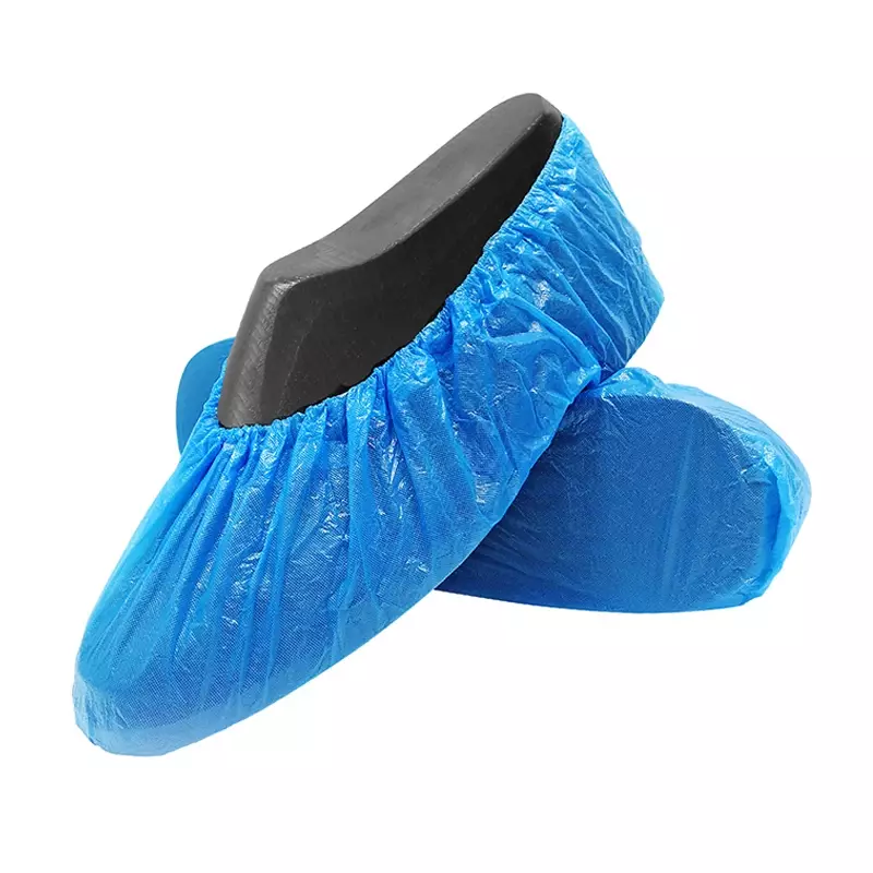 Hycare disposable overschoen geruwd 75 mu polyethyleen blauw